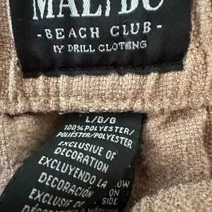 malibu beach club | Shorts | Mens Tan Shorts With White Trim | Poshmark